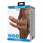 Реалистичная полая насадка на член для двойного проникновения Yairon - 17,5 см. - Baile - купить с доставкой в Пензе