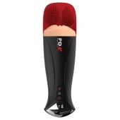 Телесный мастурбатор-вагина в черной колбе с вибрацией Fuck-O-Matic Pro XL - Pipedream - в Пензе купить с доставкой