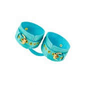 Голубые однослойные кожаные оковы - Pecado - купить с доставкой в Пензе