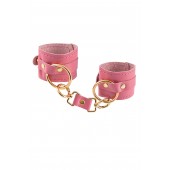 Розовые однослойные кожаные наручники - Pecado - купить с доставкой в Пензе