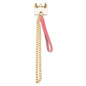 Розовый кожаный поводок с карабином для ошейника - 80 см. - Pecado - купить с доставкой в Пензе