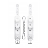 Белые узкие наручники-браслеты со скруглёнными углами - Pecado - купить с доставкой в Пензе