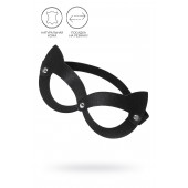 Черная открытая маска с ушками кошки - Pecado - купить с доставкой в Пензе