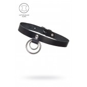 Черный чокер-ошейник с кольцом в кольце - Pecado - купить с доставкой в Пензе