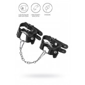 Черные кожаные наручники-браслеты из двух ремешков - Pecado - купить с доставкой в Пензе