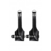 Черные подвесы с белой строчкой - Pecado - купить с доставкой в Пензе