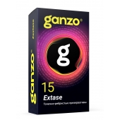 Презервативы анатомической формы с точечной и ребристой структурой Ganzo Extase - 15 шт. - Ganzo - купить с доставкой в Пензе