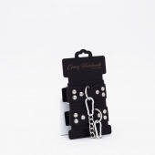 Черные кожаные оковы с регулируемыми ремешками - Crazy Handmade - купить с доставкой в Пензе