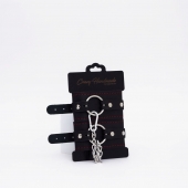 Черно-красные кожаные оковы - Crazy Handmade - купить с доставкой в Пензе