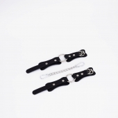 Черные кожаные наручники с кольцом - Crazy Handmade - купить с доставкой в Пензе