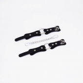 Черные кожаные наручники с кольцом - Crazy Handmade - купить с доставкой в Пензе