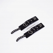 Черные кожаные наручники Sex - Crazy Handmade - купить с доставкой в Пензе