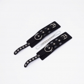 Черные кожаные наручники Sex - Crazy Handmade - купить с доставкой в Пензе