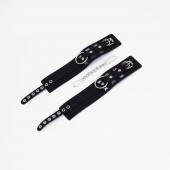 Черные кожаные оковы Sex - Crazy Handmade - купить с доставкой в Пензе