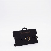 Черный кожаный ошейник с золотистой фурнитурой - Crazy Handmade - купить с доставкой в Пензе