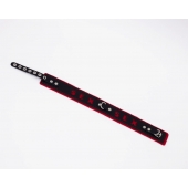 Черно-красный ошейник Sex - Crazy Handmade - купить с доставкой в Пензе