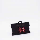 Черный ошейник с красным декором и строчкой - Crazy Handmade - купить с доставкой в Пензе