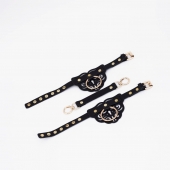 Черные оковы с золотистой фурнитурой - Crazy Handmade - купить с доставкой в Пензе
