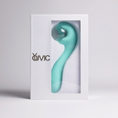 Бирюзовый вибромассажёр с деликатными токами - Youvic - купить с доставкой в Пензе