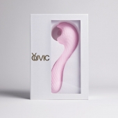 Розовый вибромассажёр с деликатными токами - Youvic - купить с доставкой в Пензе