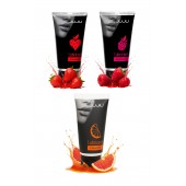 Набор из 3 съедобных лубрикантов JUJU (клубника, малина, грейпфрут) - JuJu - купить с доставкой в Пензе