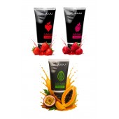 Набор из 3 съедобных лубрикантов JUJU (клубника, малина, тропические фрукты) - JuJu - купить с доставкой в Пензе