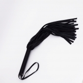 Черный кожаный флоггер - 45 см. - Crazy Handmade - купить с доставкой в Пензе
