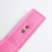 Черно-розовый ошейник с золотистой фурнитурой - Crazy Handmade - купить с доставкой в Пензе