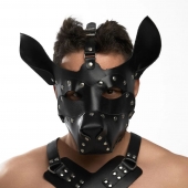 Черная кожаная маска «Собака» - Crazy Handmade - купить с доставкой в Пензе