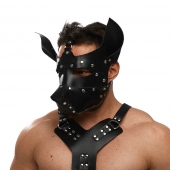 Черная кожаная маска «Собака» - Crazy Handmade - купить с доставкой в Пензе