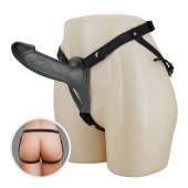 Черный полый мужской страпон London - 16,8 см. - Baile - купить с доставкой в Пензе