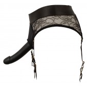 Черный женский страпон Strap-on Set: трусики и насадка - Orion - купить с доставкой в Пензе