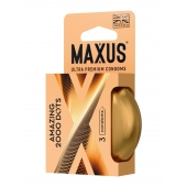Точечные презервативы MAXUS 2000 Amazing Dots с железным кейсом - 3 шт. - Maxus - купить с доставкой в Пензе