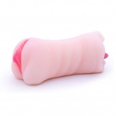 Телесный двусторонний мастурбатор - вагина и ротик - Boys of Toys - в Пензе купить с доставкой