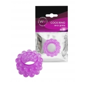 Лиловое эрекционное кольцо с 2 рядами стимулирующих шариков - Erowoman-Eroman - в Пензе купить с доставкой