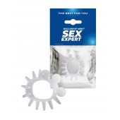 Эластичное эрекционное кольцо с шариками и лучами - Sex Expert - в Пензе купить с доставкой