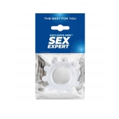 Прозрачное эрекционное кольцо со стимулирующими шариками - Sex Expert - в Пензе купить с доставкой