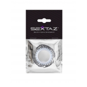 Эластичное эрекционное колечко с черными «ресничками» - Sextaz - в Пензе купить с доставкой