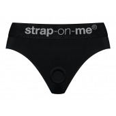 Черные трусики для насадок Heroine Lingerie Harness - size XL - Strap-on-me - купить с доставкой в Пензе