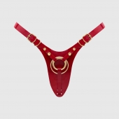 Красный пояс для фиксации насадок Strap-On-Me Leatherette Harness Fabulous - Strap-on-me - купить с доставкой в Пензе