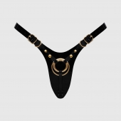 Черный пояс для фиксации насадок Strap-On-Me Leatherette Harness Fabulous - Strap-on-me - купить с доставкой в Пензе