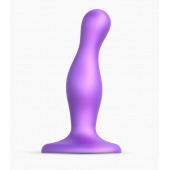 Фиолетовая насадка Strap-On-Me Dildo Plug Curvy size S - Strap-on-me - купить с доставкой в Пензе