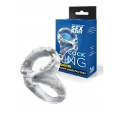 Прозрачное двойное эрекционное кольцо - Sex Expert - в Пензе купить с доставкой