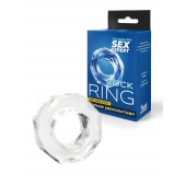 Прозрачное эрекционное кольцо в форме гайки - Sex Expert - в Пензе купить с доставкой