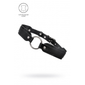 Черный кожаный чокер-ошейник со скруглёнными углами - Pecado - купить с доставкой в Пензе