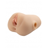 Телесный мастурбатор с вибрацией Double Pounder Vibrating Squeeze Stroker - Pipedream - в Пензе купить с доставкой