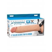 Телесный пустотелый фаллопротез 9’’ Hollow Silicone Strap-On - 24,1 см. - Pipedream - купить с доставкой в Пензе