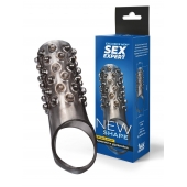 Дымчатая насадка на пенис с выпуклостями - 12 см. - Sex Expert - в Пензе купить с доставкой