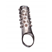 Дымчатая насадка на пенис с выпуклостями - 11 см. - Sex Expert - в Пензе купить с доставкой