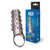 Дымчатая насадка на пенис с шипами и выпуклостями - 12 см. - Sex Expert - в Пензе купить с доставкой